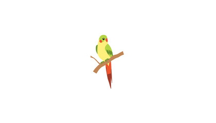Colorful parrot perched on a branch