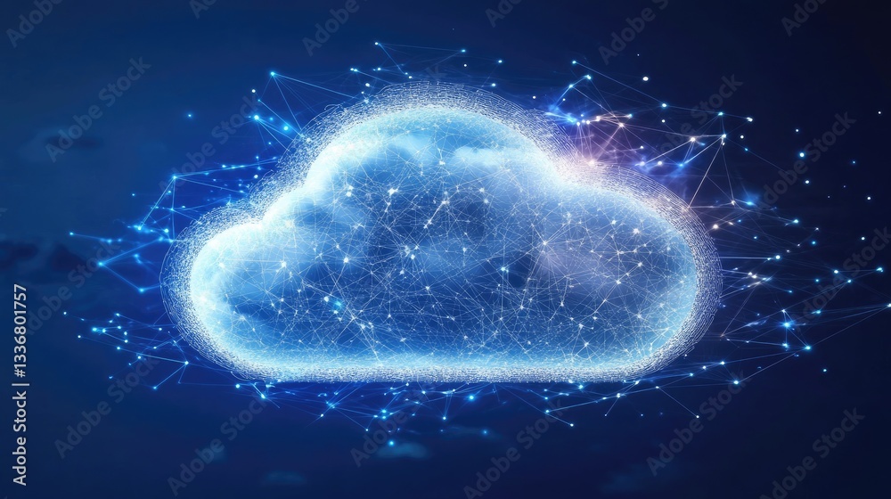 Poster ai-powered cloud networking system ensuring seamless global connectivity.