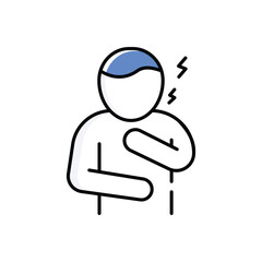 Fototapeta premium Chest Pain Vector icon