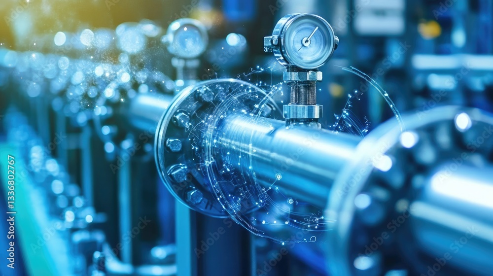 Poster ai-powered process control system optimizing industrial production workflow.
