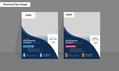 Modern healthcare and pharmacy flyer or poster design layout, leaflets decoration for printing and presentation vector  advertisement.