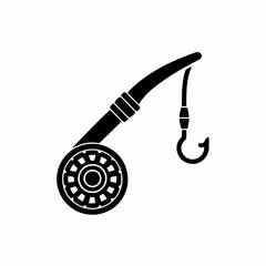 creative details Fishing Rod Icon vector illustration 