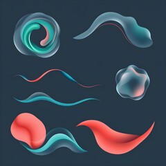 Obraz premium A Fusion of Fluidity and Transparency