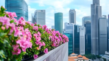 Lush Skybridge Connecting Sustainable Urban Buildings with Nature-Inspired Design