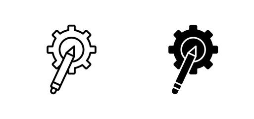 Customize settings icons set for apps and web ui designs. simple isolated graphics.