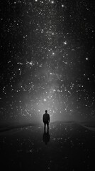 Obraz premium Photography of galaxy photography silhouette monochrome.