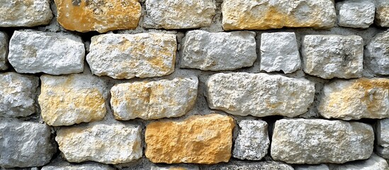 Obraz premium Stone wall texture, outdoor, closeup