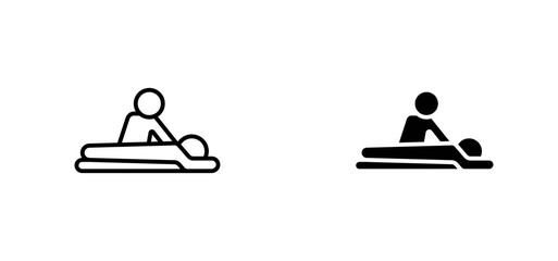 Massage icons set for apps and web ui designs. simple isolated graphics.