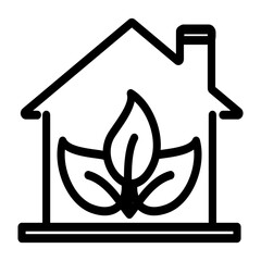 eco house icon vector illustration concept