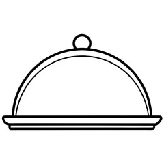 Serving Tray Outline Vector Collection