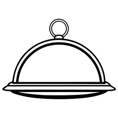Serving Tray Outline Vector Collection