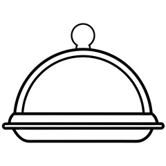 Serving Tray Outline Vector Collection