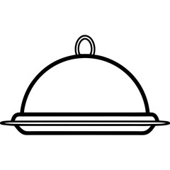 Serving Tray Outline Vector Collection