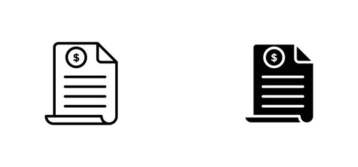 Tax icons set for apps and web ui designs. simple isolated graphics.