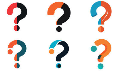 Colorful Question Marks for a Graphic Design Project