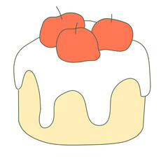 apple pie on a white background