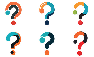 Colorful Question Marks for a Graphic Design Project