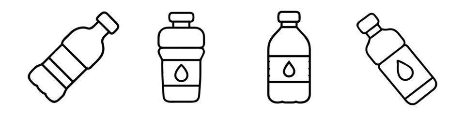 water bottle icon, water bottle line art - simple line art of water bottle, perfect for water bottle logos and icons