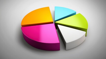 Fototapeta premium Vibrant Pie Chart Design for Business Data Visualization