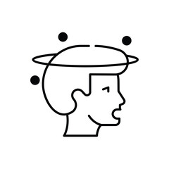 Dizziness Vector icon