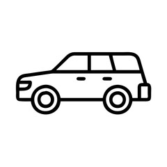 Fototapeta premium Outline drawing of a SUV car