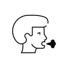 Shortness Of Breath Vector icon