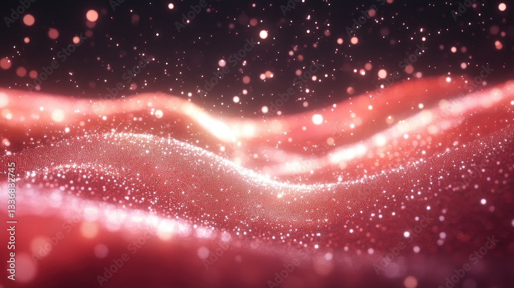 Poster glowing futuristic information flow with interconnected data streams and structured insights.
