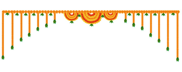 Marigold Flower rangoli Design for Diwali Festival , Indian Festival flower decoration