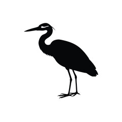 Heron silhouette vector illustration 