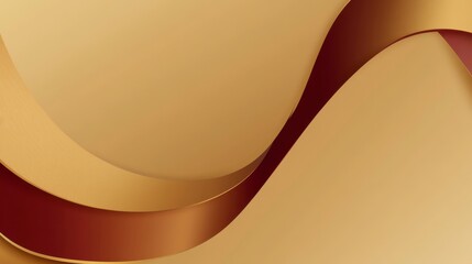 Stunning Abstract Graphic Design with Gold and Burgundy Colors