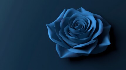 Stunning Deep Blue Rose in Elegant Floral Still Life