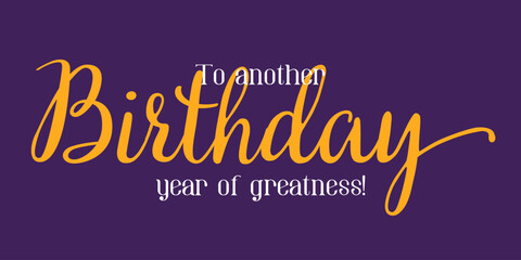 Beautiful Happy Birthday text vector, text template, lettering. Birthday card