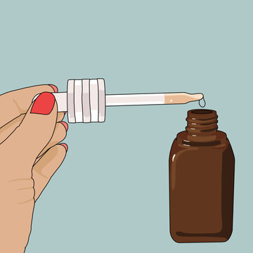 Minimalist Dropper Bottle Illustration