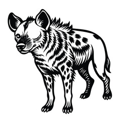 Fototapeta premium Adobe Illustrator ArtAdorable hyena line art illustration designed for kids to fill with vibrant colorswork