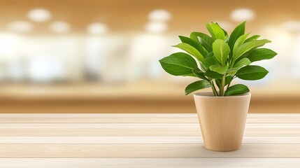 Fototapeta premium Flourishing potted plant, adding a touch of greenery to your space