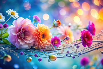 Floral Music Notes, Artistic Composition