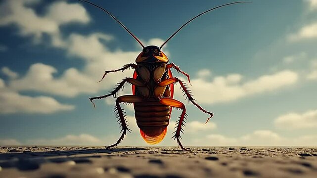 grasshopper on the ground