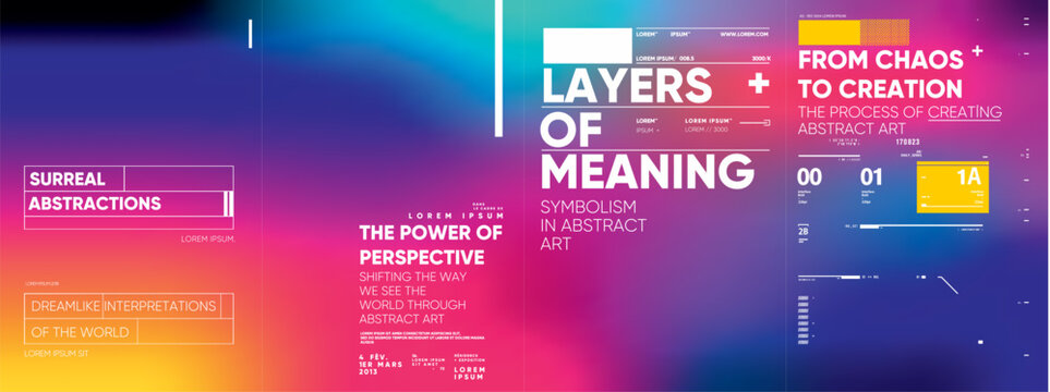 Modern poster template with abstract soundscape design. Minimalist typography and structured layout create a sleek and futuristic visual identity.