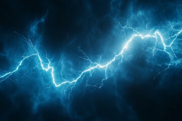 Obraz premium Stunning Lightning Storm in Dark Clouds