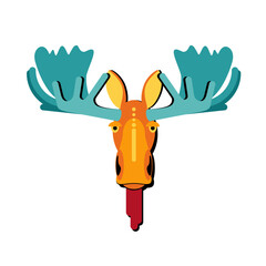 Moose mid century modern design colorful