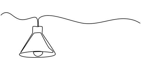 Single line drawing of a light bulb, Light bulb pencil illustration, Chandelier Continuous Line Illustration, Continuous Line Drawing of Chandelier Icon. Hand Drawn Symbol Vector Illustration.
