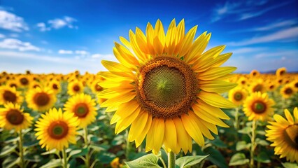 Fototapeta premium Sunflower Field Blissful Nature Photography