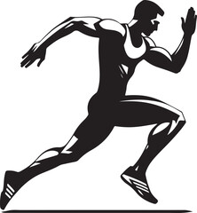 The Athlete's silhouette design vector.