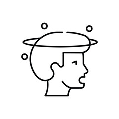 Dizziness Vector icon