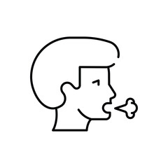 Shortness Of Breath Vector icon