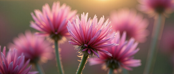 Obraz premium Nature photograph a close up macro shot of wild flowers in bloom