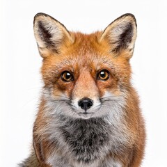 Fototapeta premium Red fox isolated white background