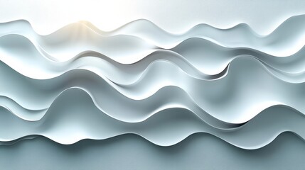 Abstract White and Grey Wavy Background Texture
