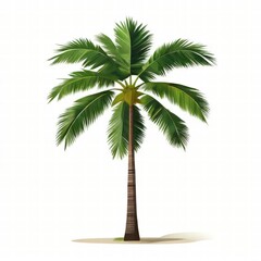 Obraz premium an AI Image Generator, Vibrant Palm Trees Standing Against
