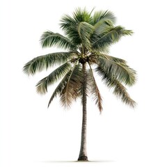 A coconut tree photography background isolated.